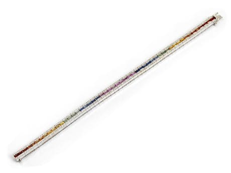 Multicolor-Saphir-Brillantarmband